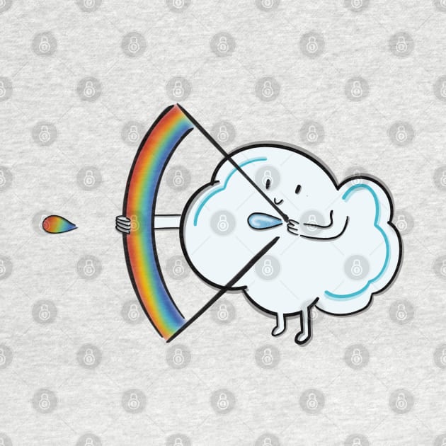 Cloud and a rainbow arrow of love by Uwaki